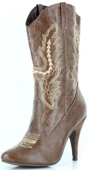 4 Inch Heel Cowgirl Ankle Boots