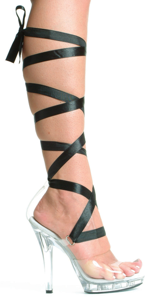 5 Inch Stiletto Heel Platform Sandals w/ 7 Changeable Ribbons