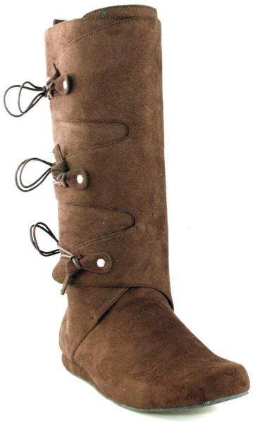 Men's Costume Faux Suede Pioneer or Indian Renaissance Calf Boot